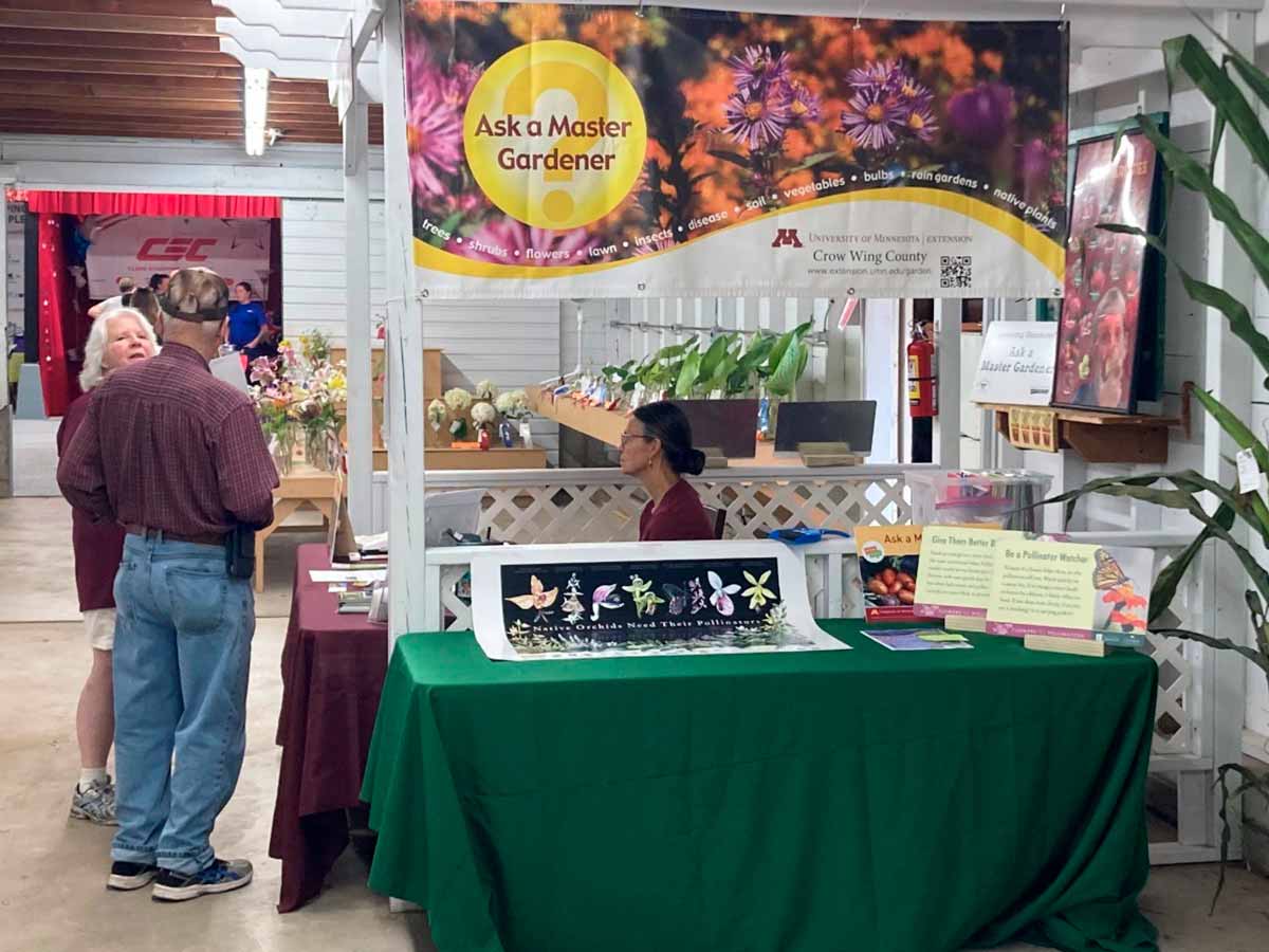Ask a Master Gardener booth at the Crow Wing County Fair