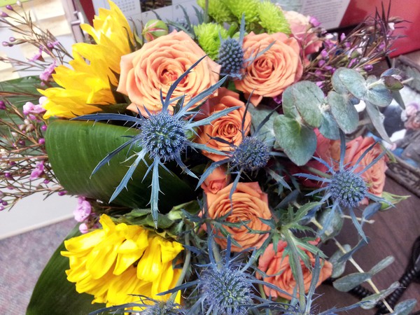 photo of a colorful floral bouquet